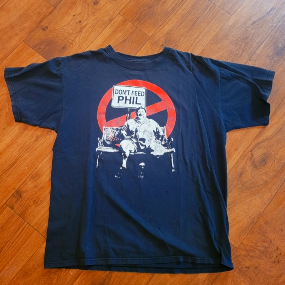 VNTG DISTRESSED 2004  DON'T FEED PHIL MTV VIVA LA BAM JACKASS TV PROMO Sz. L